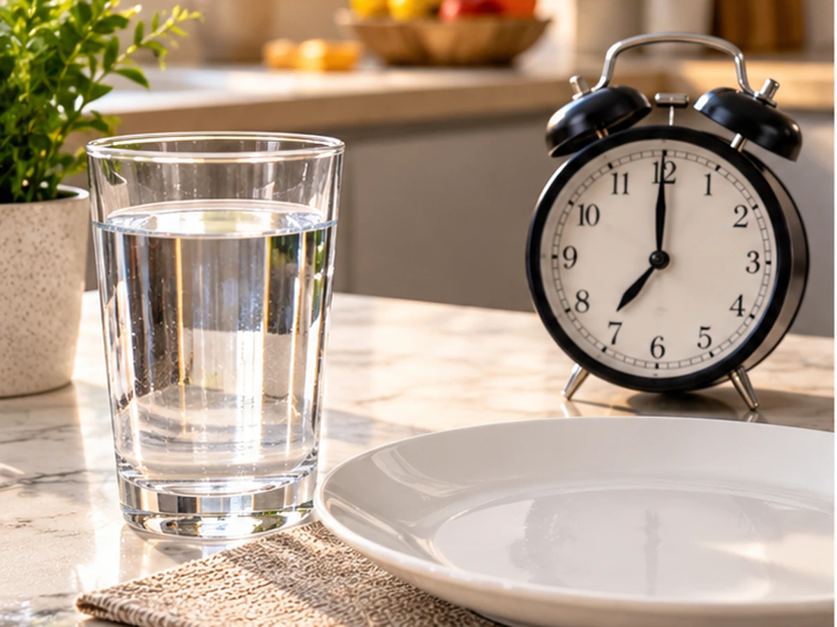 Glass of water morning