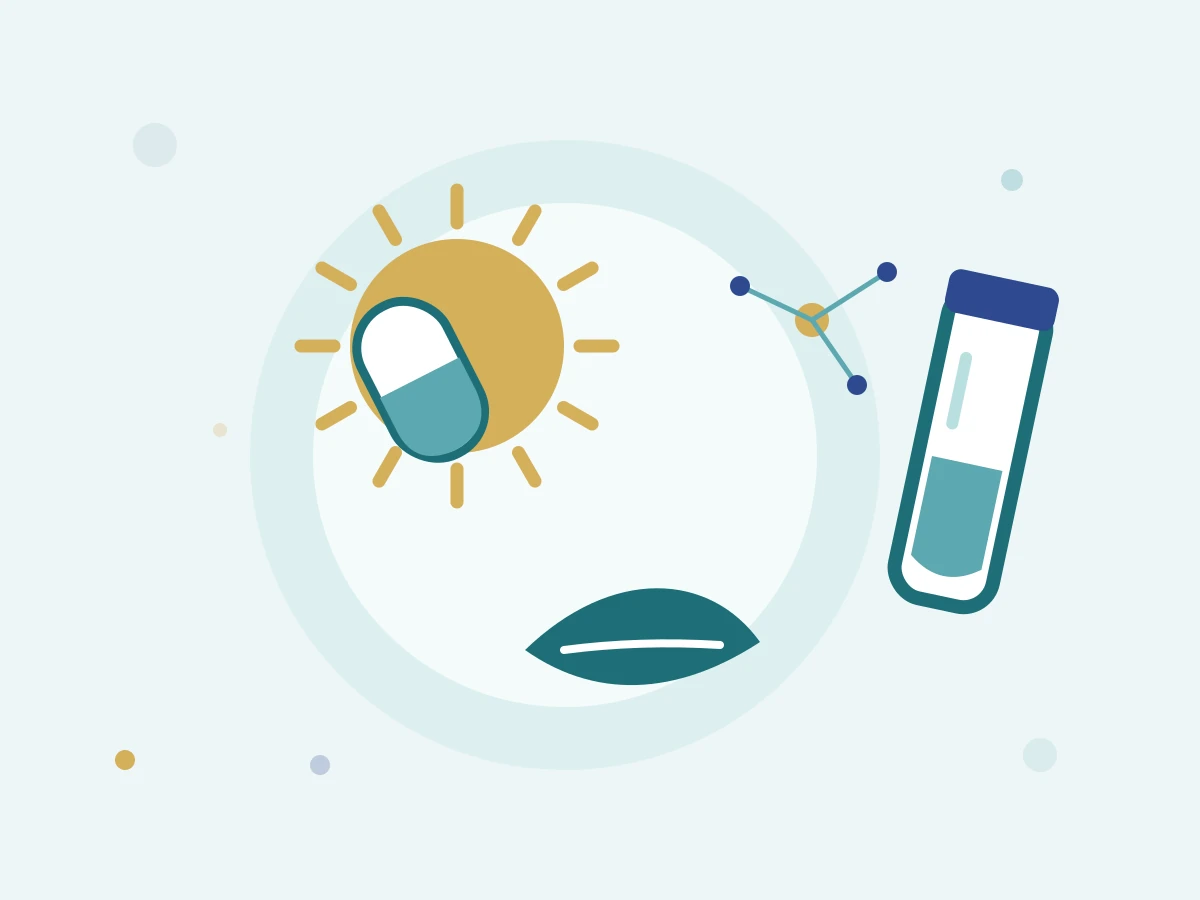 Vitamins minerals illustration